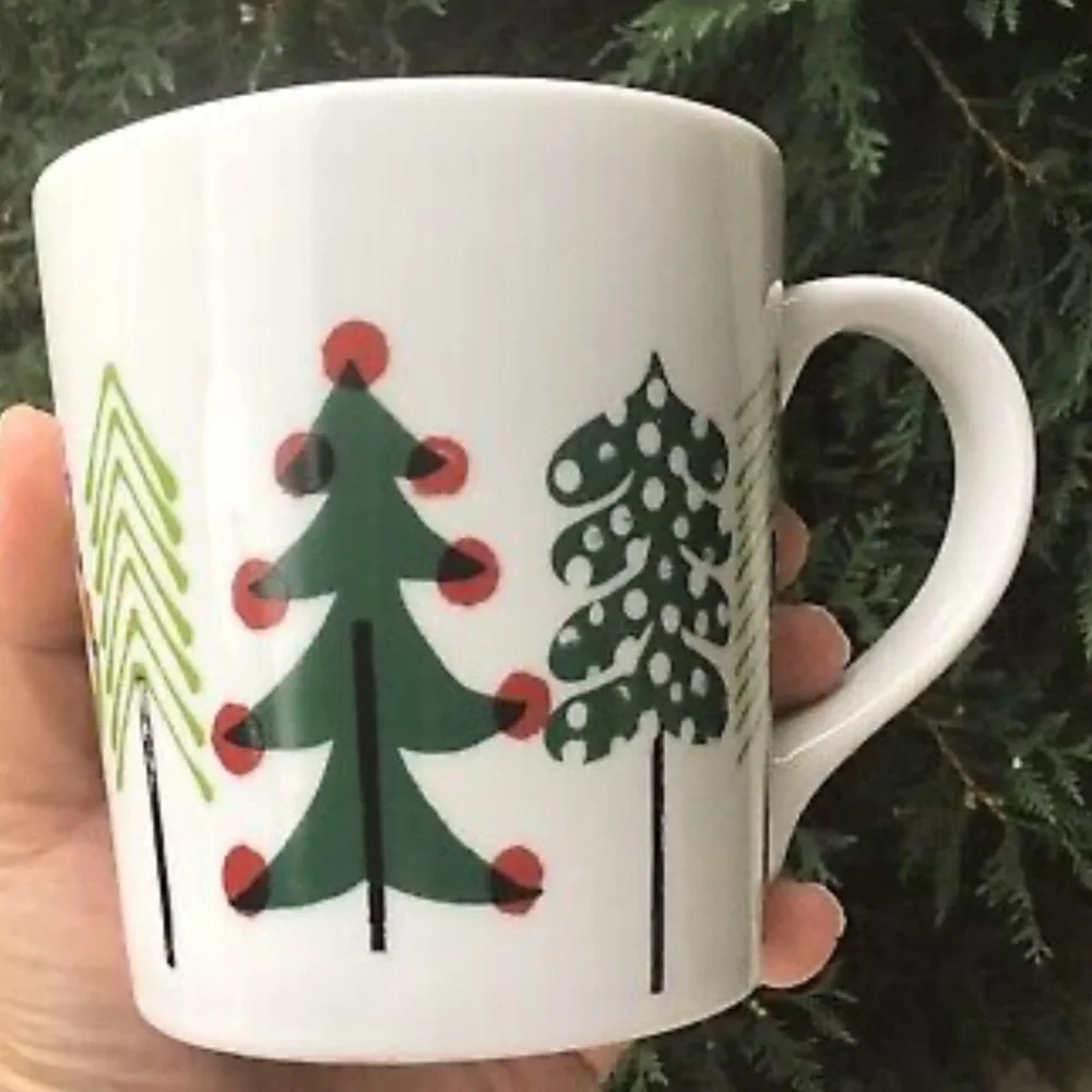 Crate&Barrel Jenny Bowers Evergreen Tree Mug